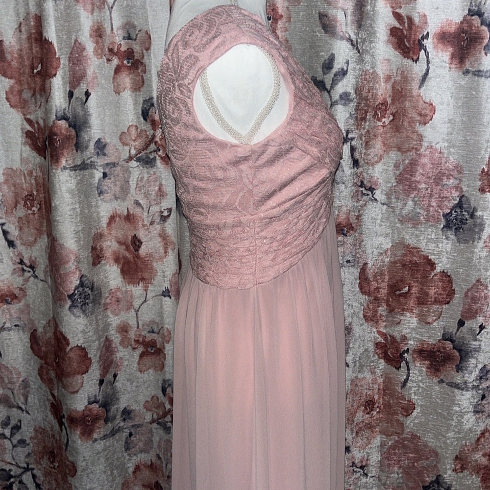 Violets & Roses Pink Sequence Formal Midi Dress - Picture 4 of 12